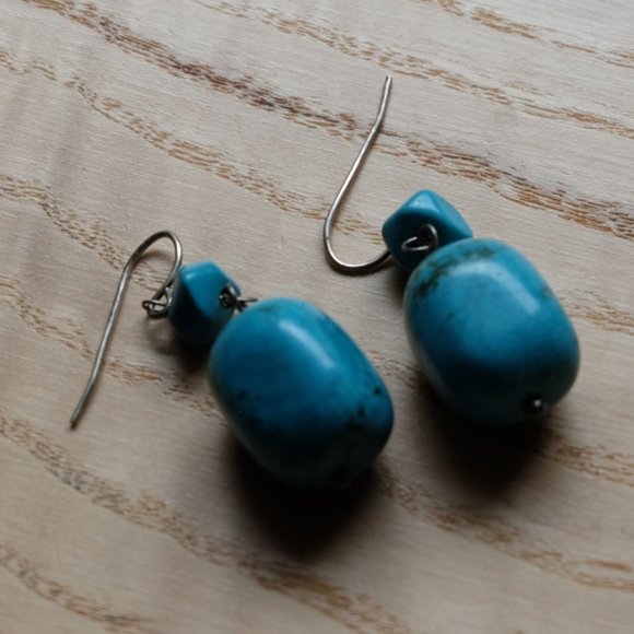 Turquoise Drop Earrings - Picture 3 of 3